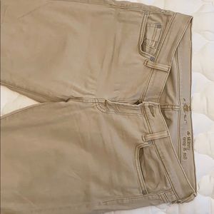 Beige crop seven jeans